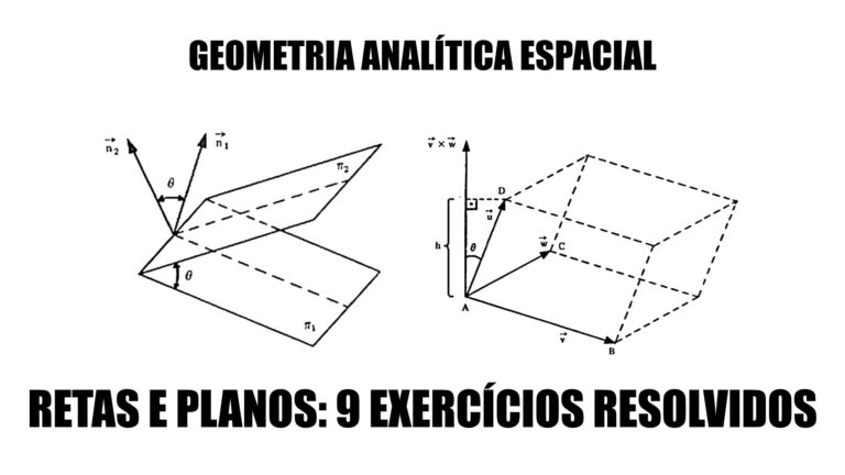 Retas e Planos nos Espaço 9 Exercícios Resolvidos Geometria Analítica