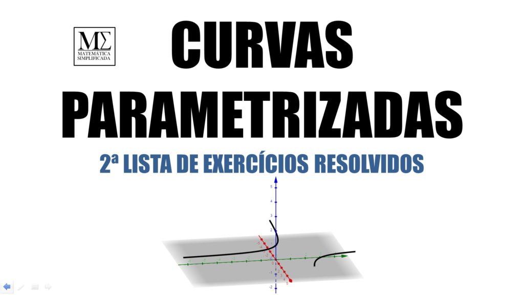 Curvas Parametrizadas - Exercícios Resolvidos