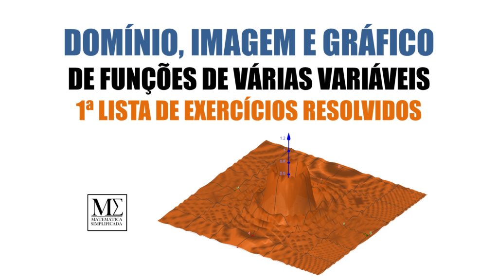 Domínio Imagem e Gráfico de Funções de Várias Variáveis