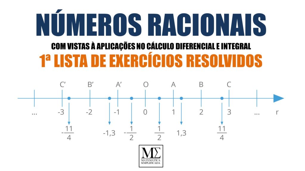 Números Racionais - 1ª Lista de Exercícios Resolvidos