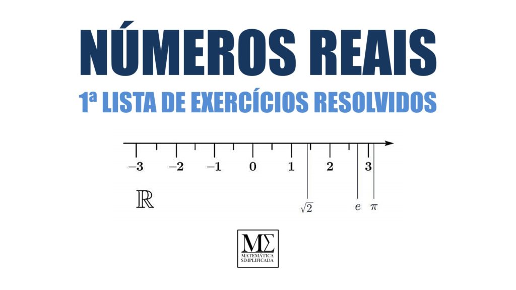 Números Reais - Pré Calculo Lista de Exercícios Resolvidos