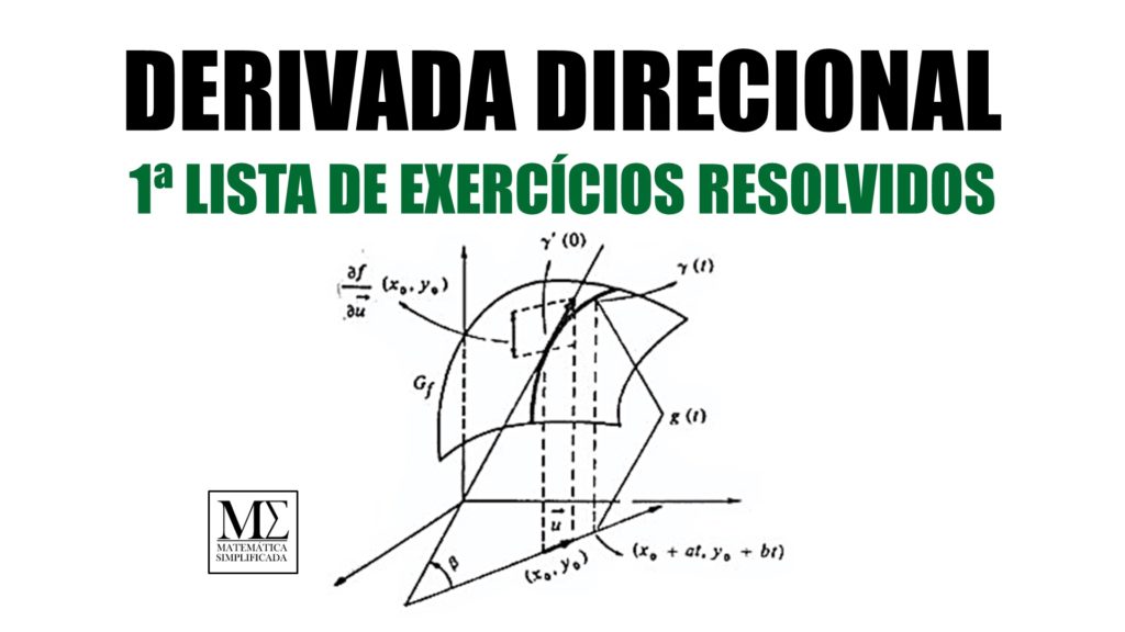 Derivada Direcional - 1 Lista de Exercícios Resolvidos