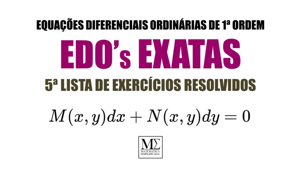 Equações Separáveis EDOs 5 Lista de Exercícios