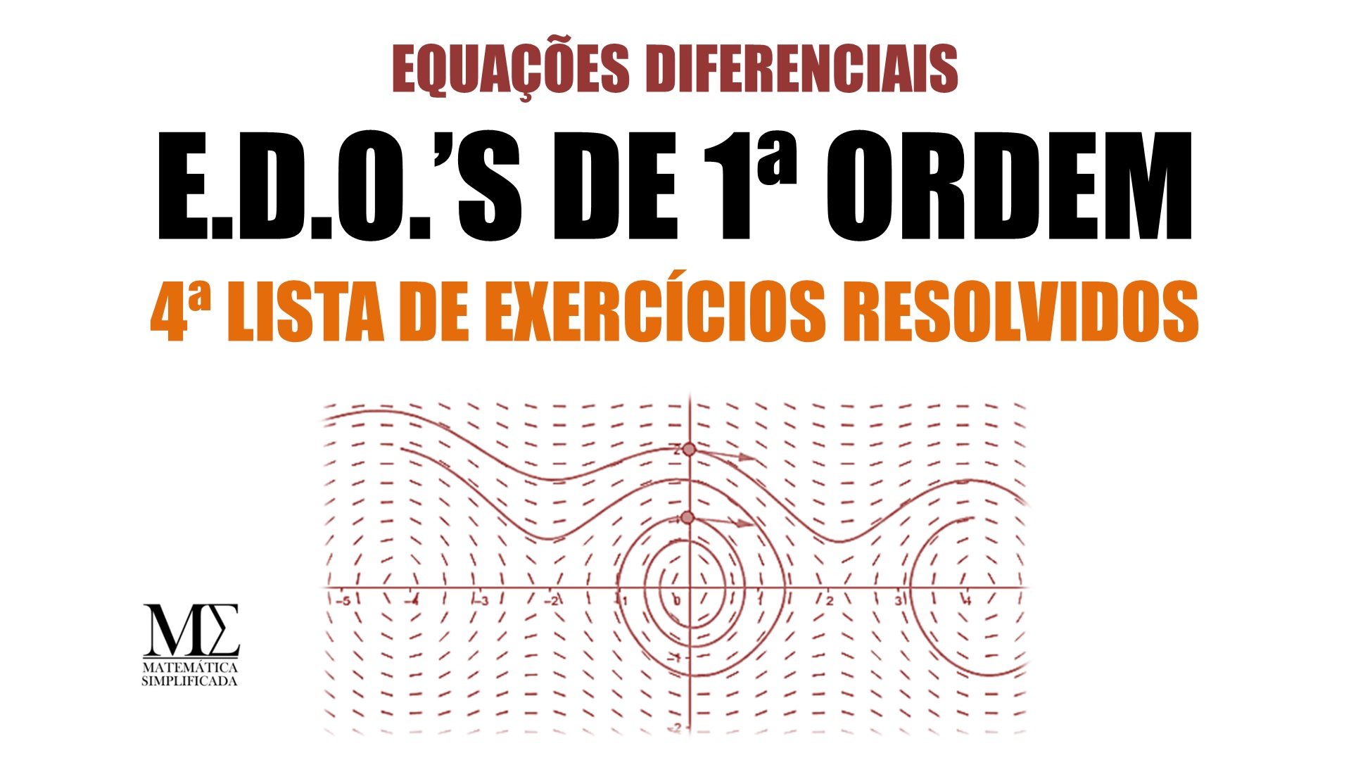 Edos De 1ª Ordem 4ª Lista De Exercícios Resolvidos