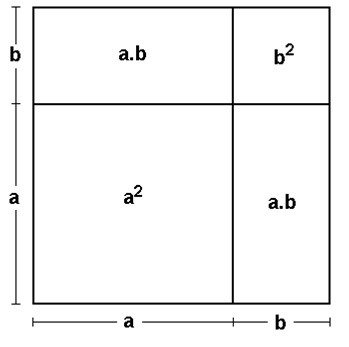 Interpreta&ccedil;&atilde;o geom&aacute;trica de produtos not&aacute;veis