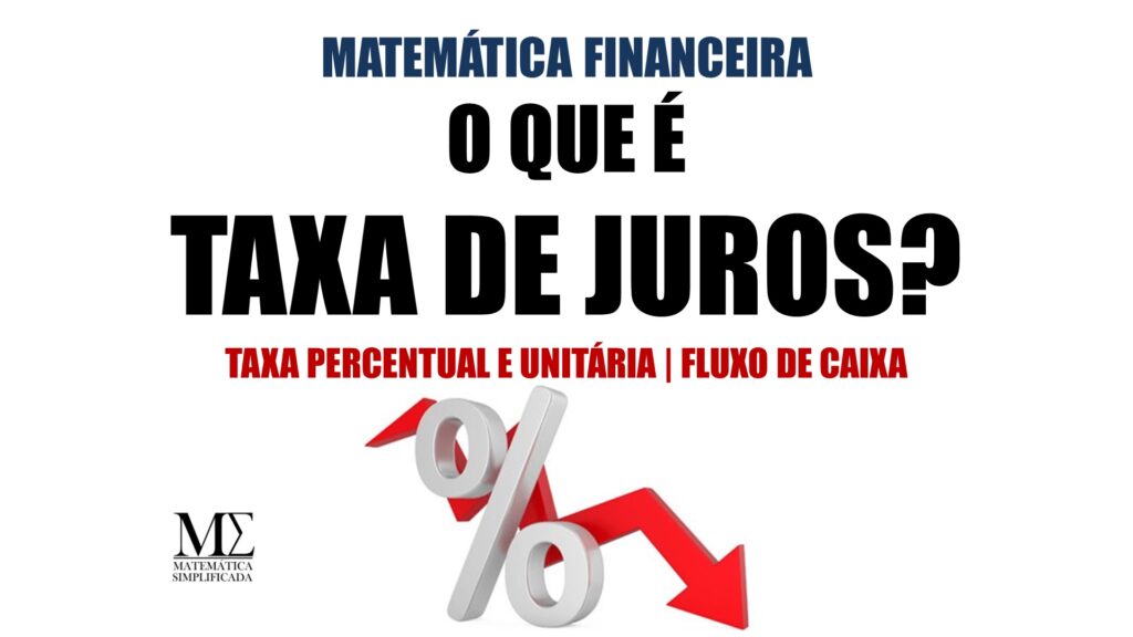 Taxa de Juros - Matemática Financeira Percentual Unitária