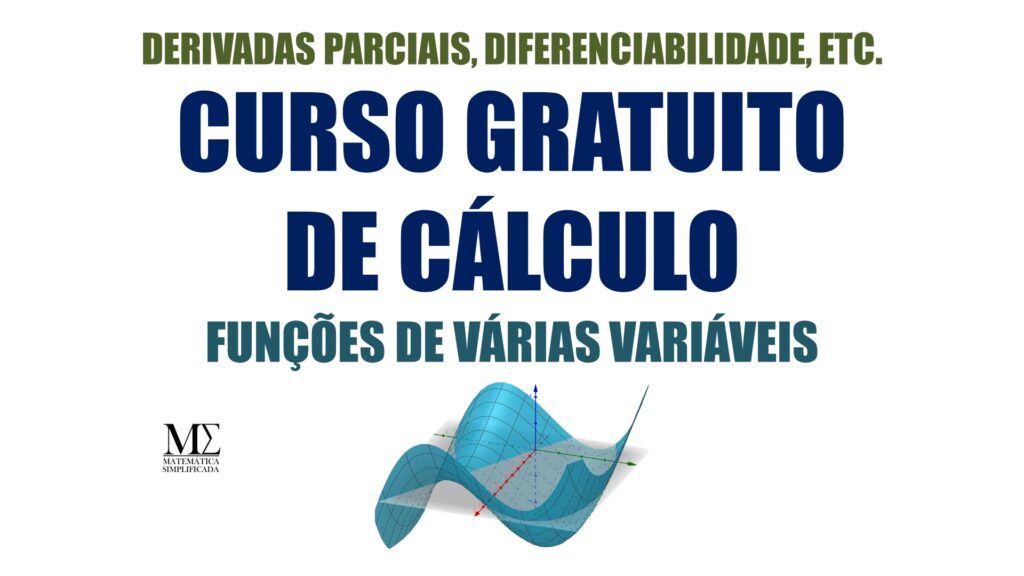 Neste curso gratuito, trazemos aulas, artigos e exercícios resolvidos sobre elementos do cálculo diferencial para funções de várias variáveis, como limites, derivadas parciais, direcionais, diferenciabilidade, reta tangente e vetor normal, gradiente e máximos e mínimos (também, Multiplicadores de Lagrage).
